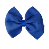 School Hair Accessories - Sweetheart Non Slip Hair Bow 11cm Toddler Teenager Large Hair Bow Pinkberry Kisses Royal Blue 
