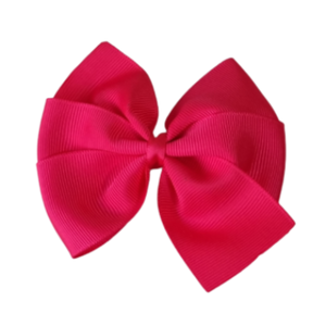 School Hair Accessories - Sweetheart Non Slip Hair Bow 11cm Toddler Teenager Large Hair Bow Pinkberry Kisses Shocking Pink