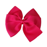 School Hair Accessories - Sweetheart Non Slip Hair Bow 11cm Toddler Teenager Large Hair Bow Pinkberry Kisses Shocking Pink
