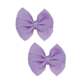 Bella Plain Colour School Uniform Hair Bow 6cm (25 Colours) School Bella Hair Clip Hair Accessories 6cm - Pinkberry Kisses Light Orchid Purple pair hair bows