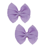 Bella Plain Colour School Uniform Hair Bow Hair Accessories Non Slip Hair Clip 6cm PinkBerry Kisses -  Light Orchid Pair