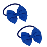 Bella Plain Colour School Uniform Hair Bow 6cm (25 Colours) School Bella Hair Clip Hair Accessories 6cm - Pinkberry Kisses Royal Blue Hair Tie Pair