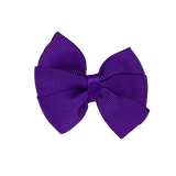 Bella Plain Colour School Uniform Hair Bow 6cm (25 Colours) School Bella Hair Clip Hair Accessories 6cm - Pinkberry Kisses Purple