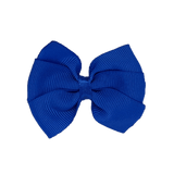 Bella Plain Colour School Uniform Hair Bow 6cm (25 Colours) School Bella Hair Clip Hair Accessories 6cm - Pinkberry Kisses Royal Blue