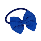 Bella Plain Colour School Uniform Hair Bow 6cm (25 Colours) School Bella Hair Clip Hair Accessories 6cm - Pinkberry Kisses Royal Blue Hair Tie