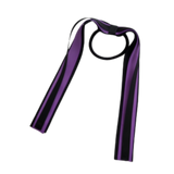 School Uniform Hair Accessories Ponytail Streamer Straight - Pinkberry Kisses Black Base & Top Ribbon Grape