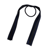 School Uniform Hair Accessories Ponytail Streamer Straight - Pinkberry Kisses Black Base & Top Ribbon Navy Blue Dark Blue
