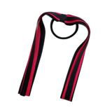 School Uniform Hair Accessories Ponytail Streamer Straight - Pinkberry Kisses Black Base & Top Ribbon Shocking Pink