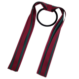 School Uniform Hair Accessories Ponytail Streamer Straight - Pinkberry Kisses Burgundy Base & Top Ribbon  Hunter Green Dark Green