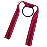 School Uniform Hair Accessories Ponytail Streamer Straight - Pinkberry Kisses Burgundy Base & Top Ribbon  Shocking Pink