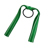 School Uniform Hair Accessories Ponytail Streamer Straight - Pinkberry Kisses Emerald Green Base & Top Ribbon Mint Green