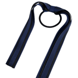 School Uniform Hair Accessories Ponytail Streamer Straight - Pinkberry Kisses Navy Blue Dark Blue Base & Top Ribbon Black 