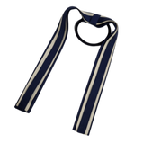 School Uniform Hair Accessories Ponytail Streamer Straight - Pinkberry Kisses Navy Blue Dark Blue Base & Top Ribbon Cream ivory 