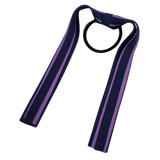 School Uniform Hair Accessories Ponytail Streamer Straight - Pinkberry Kisses Navy Blue Dark Blue Base & Top Ribbon Grape