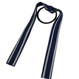 School Uniform Hair Accessories Ponytail Streamer Straight - Pinkberry Kisses Navy Blue Dark Blue Base & Top Ribbon light grey