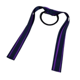 School Uniform Hair Accessories Ponytail Streamer Straight - Pinkberry Kisses Navy Blue Dark Blue Base & Top Ribbon Purple
