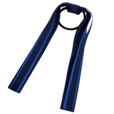 School Uniform Hair Accessories Ponytail Streamer Straight - Pinkberry Kisses Navy Blue Dark Blue Base & Top Ribbon Royal Blue