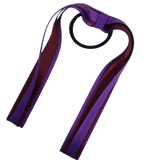 School Uniform Hair Accessories Ponytail Streamer Straight - Pinkberry Kisses Purple Base & Top Ribbon Burgundy 