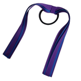 School Uniform Hair Accessories Ponytail Streamer Straight - Pinkberry Kisses Purple Base & Top Ribbon Royal Blue