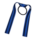 School Uniform Hair Accessories Ponytail Streamer Straight - Pinkberry Kisses Royal Blue Base & Top Ribbon  Black
