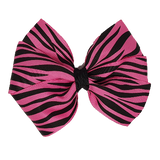 Sweetheart Bow - Zebra Stripes Large Hair Bow - Hair Accessories Pinkberry Kisses Pink and Black