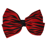 Sweetheart Bow - Zebra Stripes Large Hair Bow - Hair Accessories Pinkberry Kisses Red and Black