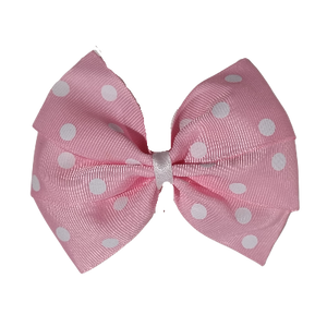 Sweetheart Large Hair Bow Toddler Teenage Hair Accessories Non Slip Hair Clip Pinkberry Kisses Light Pink with White