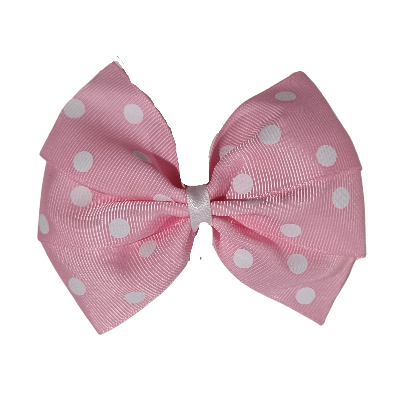 Sweetheart Large Hair Bow Toddler Teenage Hair Accessories Non Slip Hair Clip Pinkberry Kisses Light Pink with White