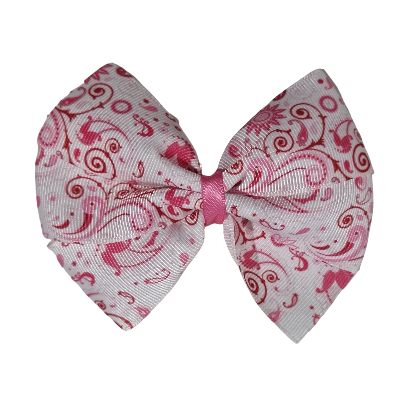Sweetheart Large Hair Bow Toddler Teenage Hair Accessories Non Slip Hair Clip Pinkberry Kisses  Pink and White Swirls 