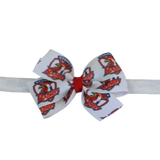 NRL Sydney Roosters Bella Hair Bow Soft Baby Headband Sports Hair Bow, Sports Team Accessories Pinkberry Kisses NRL