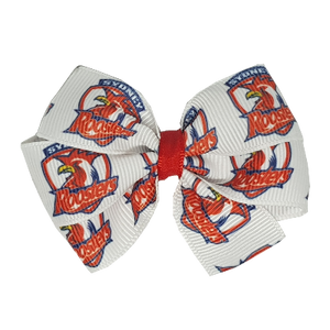 NRL Sydney Roosters Bella Hair Bow Clip Non Slip Rugby Hair Accessories Pinkberry Kisses
