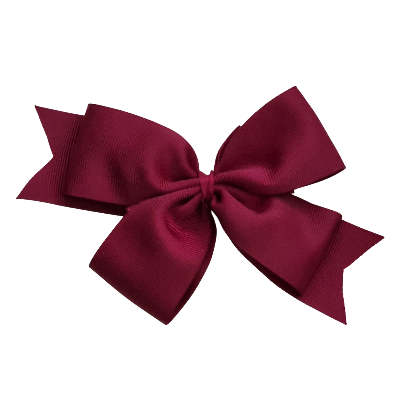 Timeless Hair Bow Pinkberry Kisses Hair Accessories - Burgundy