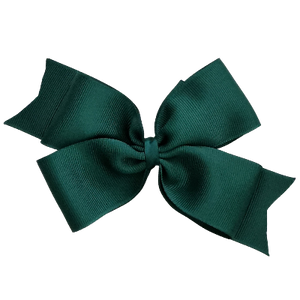Timeless Hair Bow Pinkberry Kisses Hair Accessories - Hunter Green
